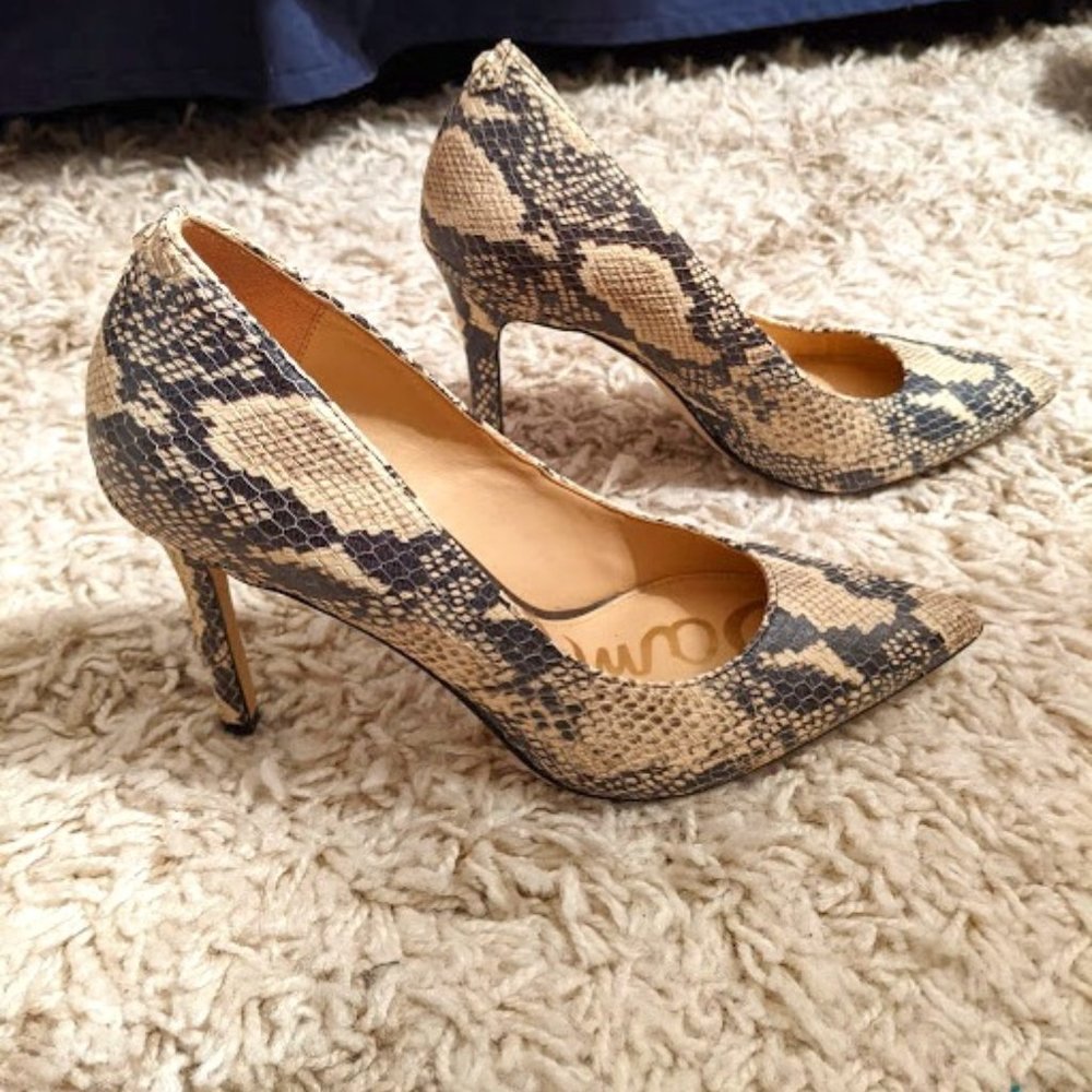 Sam Edelman Snake Print Heels